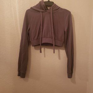 Grey Cropped Hoodie set